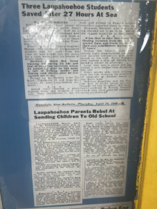 Two news headlines about the tsunami